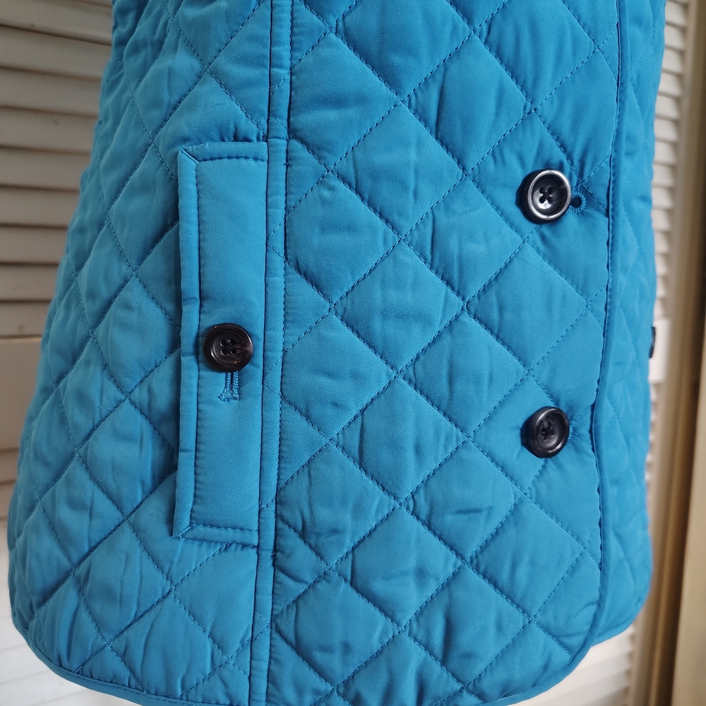 J.Jill Bright Turquoise Blue Quilted Vest Size XS – Like New - Picture 2 of 13